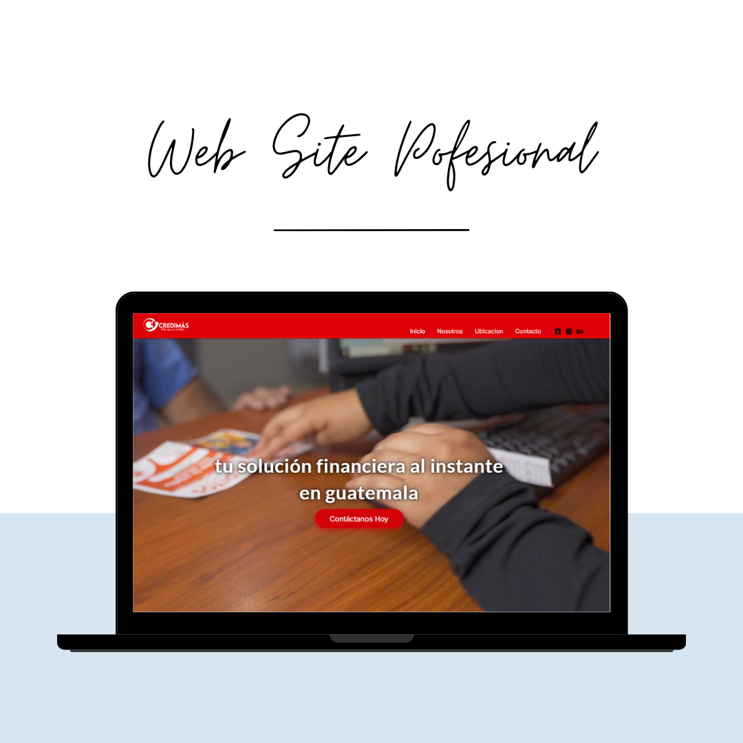 Diseño de página web profesional en una laptop